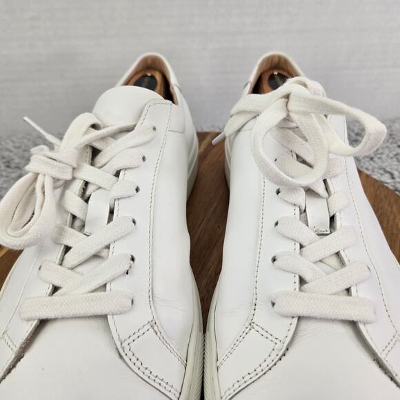 SuitSupply Trainer White Leather Casual Lace Up Lifestyle Daily Sneakers Mens 44 - Picture 8 of 15